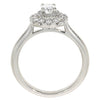 Ladies Platinum Oval 2 Row Halo Diamond Engagement Ring