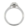 Ladies Platinum Square Halo Diamond Engagement Ring