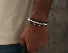 Load image into Gallery viewer, Men&#39;s Black Lava Saucer Bracelet
Strength &amp; Courage SBBLSM
