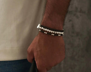 Men's Black Lava Saucer Bracelet
Strength & Courage SBBLSM