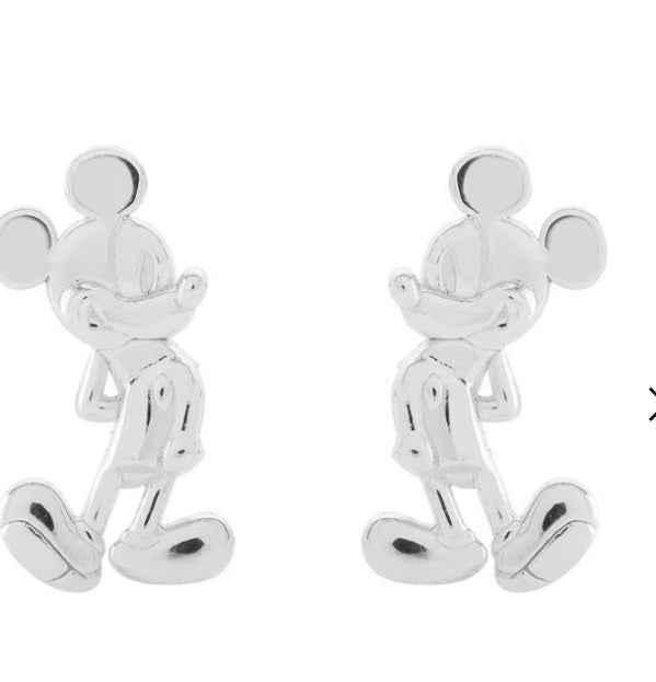 Sterling silver Mickey Mouse earrings