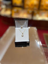 9ct gold Opel teardrop pendant with cubic zurconia surround