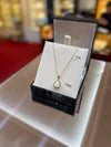 9ct yellow gold Opel oval cubic zurconia surround pendant