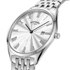 Rotary Ultra Slim Silver Dial Stainless Steel Men's Watch | GB08010-01