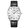 Rotary Ultra Slim Men’s Silver Dial Black Leather Watch | GS08010/01