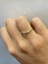 18ct yellow gold shape wedding band