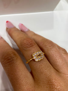 24 Kae- pink cz ring