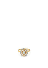 Load image into Gallery viewer, 24Kae Cluster CZ &amp; Freshwater Pearl Ring, Gold
