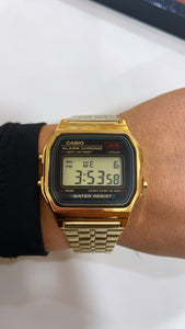 Gold vintage Casio black dial