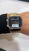 Casio clear and black dial watch