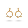 24Kae Yellow Gold Pastel Stone Rope Drop Earring