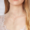 9ct Yellow Gold CZ Set Star and Moon Lariot Necklace