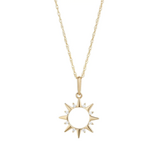 Load image into Gallery viewer, 9ct Gold Open Sun Pendant Necklace
