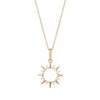9ct Gold Open Sun Pendant Necklace