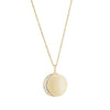 9ct Yellow Gold Moon CZ Edged Disc Pendant