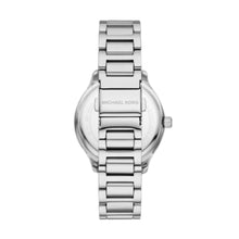 Load image into Gallery viewer, Michael Kors Sage Steel Mother Pearl Dial CZ Bezel Cushion Shape Case Watch MK4807
