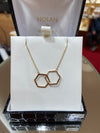 9ct gold interlinked hexagon pendant