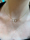 9ct gold interlinked hexagon pendant