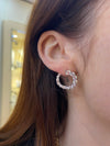 Tisento cubic zirconia twist earrings