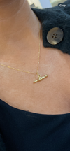 9ct gold T-bar pendant