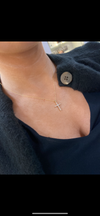 9ct gold cubic zirconia cross