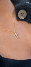 9ct gold cubic zirconia cross