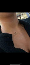 9ct 2 tone interlocking heart pendant