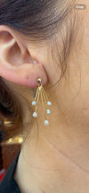 9ct gold pearl drop earring