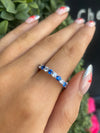 saphire and cubic zirconia band