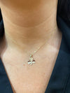 9ct gold shamrock pendant necklace