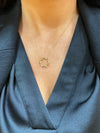9ct gold open loop pendant