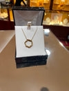 9ct gold open loop pendant