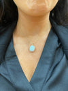 9ct gold Opel oval cubic zurconia surround pendant