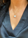 9ct yellow gold Opel oval cubic zurconia surround pendant