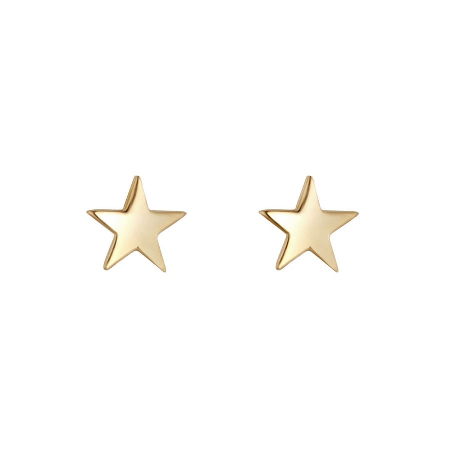 NJO 9ct Gold Star Stud Earrings