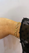 9ct gold open work bracelet