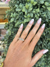 9ct Yellow Gold cluster rub over set diamond ring