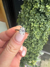 9ct Yellow Gold Oval Cubic Zirconia Solitaire Ring