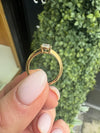 9ct Yellow Gold Oval Cubic Zirconia Solitaire Ring