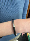 Gema Gents Black Woven Leather Bracelet
