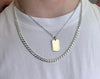 Darby Gents Sterling Silver Dog Tag Necklace