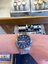 Festina Men's Stainless Steel Chronograph Watch – Textured Deep Blue Dial
