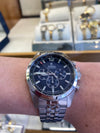 Festina Men's Stainless Steel Chronograph Watch – Textured Deep Blue Dial