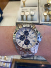 Festina Men's Stainless Steel Quartz Watch – Crisp White &  Blue Dial