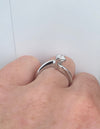 18CT WHITE GOLD BRILLIANT CUT SOLITAIRE DIAMOND ENGAGEMENT RING
