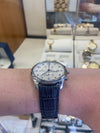 Festina Stainless Steel Chronograph with Navy Croc-Effect Leather Strap