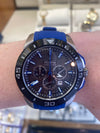 Festina Chrono Bike Stainless Steel Watch with Blue Rubber Strap