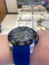 Festina Chrono Bike Stainless Steel Watch with Blue Rubber Strap