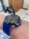 Festina Chrono Bike Stainless Steel Watch with Blue Rubber Strap