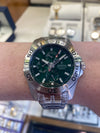 Festina Men's Multifunction Stainless Steel Watch with Emerald Green Dial